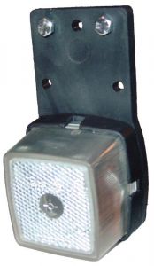 Fanale d'ingombro base gomma bianco 
