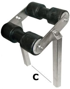 Rullo basculante centrale tubo 40 x 40 mm 