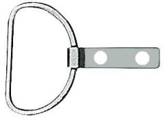 Anello inox con piastrina 45 mm 