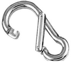 Moschettone inox apertura asimmetrica 100 mm 