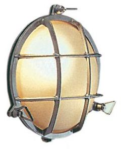 Lampada stagna ottone cromato 