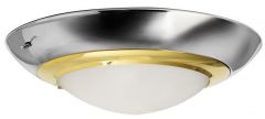 Plafoniera inox 7" 20 W bianco + 5 W colorato dorata