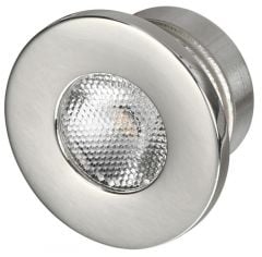 Plafoniera LED inox tonda luce bianca 190 Lumen