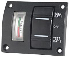 Pannellino tester per 2 batterie IP56 