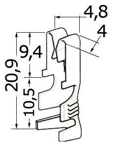 Contatti ottone 2,5/6 mm 