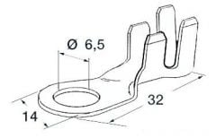 Terminali occhiello 6,5 mm  