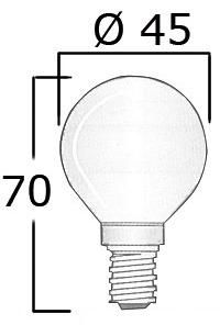 Lampadina 12 V 40 W E14 