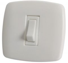 Interruttore Contemporary 1 pulsante bianco 