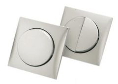 Interruttore doppio bianco/bianco 