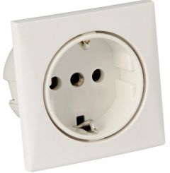 Presa AC 220 V tipo Schuko bianca 