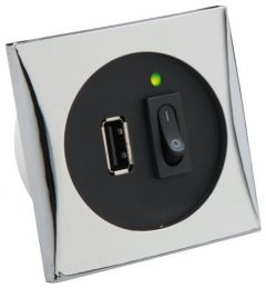 Presa USB cromata 5 V 