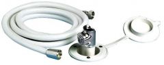 Doccetta Mizar bianca tubo PVC 2,5 m in piano 