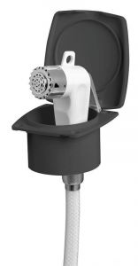 Doccetta Boris nera tubo PVC 2,5 m 