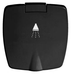Doccetta Boris nera tubo PVC 4 m 