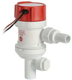 Rule tank aerator pump inside outlet