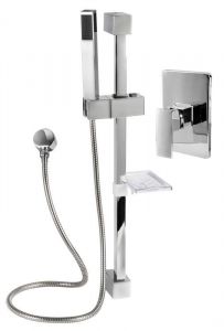 Saliscendi doccia con miscelatore Square V.2 tubo in PVC 