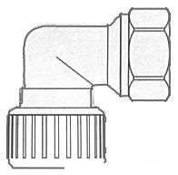 Gomito 1/2" Hydrofix femmina/femmina 