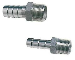 Portagomma maschio 1/2" x 16 mm in acciaio inox