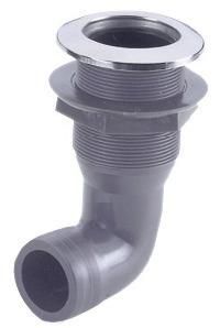 Scarico a mare nylon con battuta frontale inox 90° 1" 
