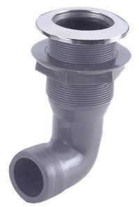 Scarico testa inox 90° 2" x 50 mm 