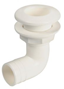 Scarico a mare in nylon con ghiera 90° 1" 