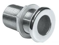 Scarico a mare inox lucido 1" tutto filetto tipo corto