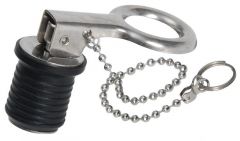 Tappo inox espansione 22 mm con catenella  