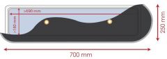 Tendina oscurante 700 x 250 mm 