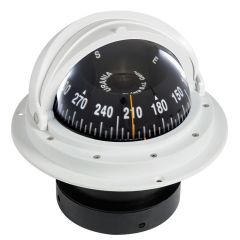 Bussola Riviera 4" con coperchio bianca/nera rosa frontale