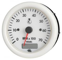 Contagiri 2/4 tempi 12 V bianco con contaore 