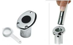 Base portabandiera ad incasso inox per 35.392.02 35.392.03 35.392.04