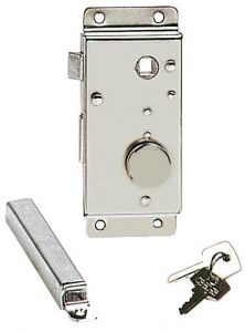 Serratura Destro Interno ottone cromato 30 mm 
