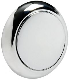 Pomolo con ghiera tipo round in ABS cromato