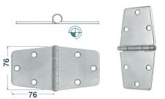 Cerniera inox 152x76 mm nodo sporgente
