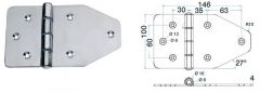Cerniera inox AISI 316 180x100 mm