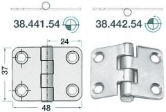 Cerniera inox 48x37 mm rovesciata