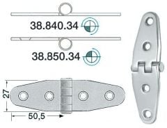 Cerniera inox 101x27 mm rovesciata