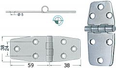 Cerniera inox 97x38 mm