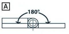 Cerniera inox AISI 316 160x70 mm in microfusione nodo rovesciato con prigionieri