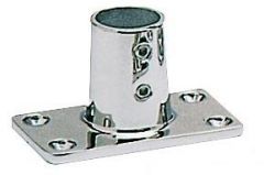 Base inox diritta quadra 22 mm 