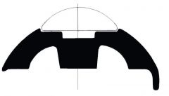 Base per profilo 44.480.14 PVC bianco