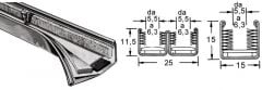 Canalina inox doppia 25 x 11,5 mm 