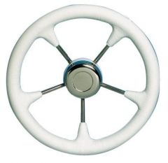Volante poliuretano razze inox Ø mm 280 bianco 