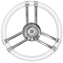 Volante C inox/bianco 350 mm 