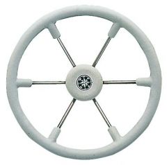 Ruota timone inox 340 mm bianca 