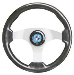 Volante Technic argento/carbonio 