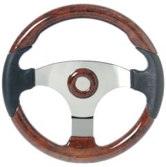 Volante Technic corna nera con inserti cubicato radica