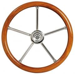 Volante corona in teak mm 350 