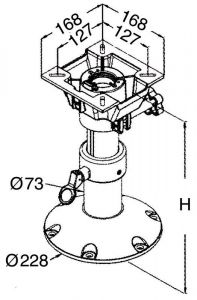Supporto sedile girevole 457 mm 