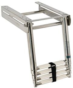 4 Step Boat Over Platform Telescoping Ladder, Stainless Steel - FO4503